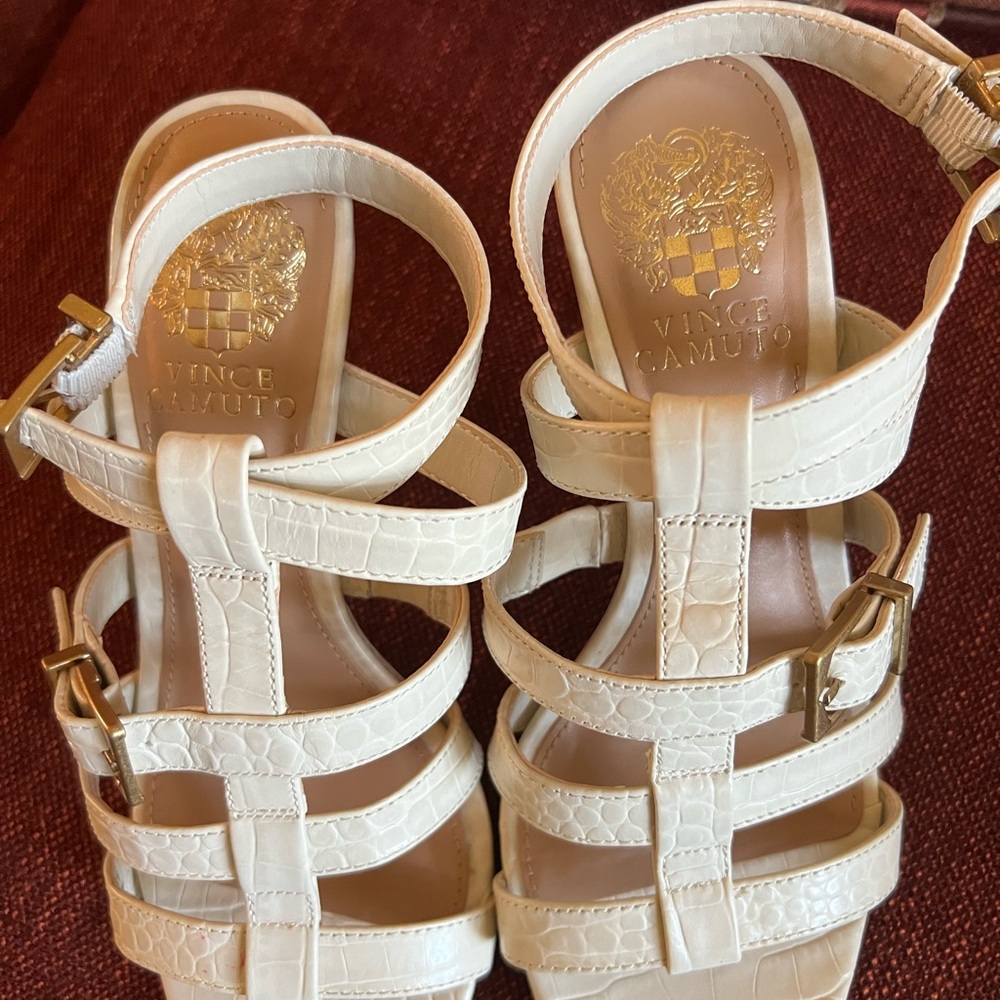 Vince Camuto Cream Women's Strappy Sandals